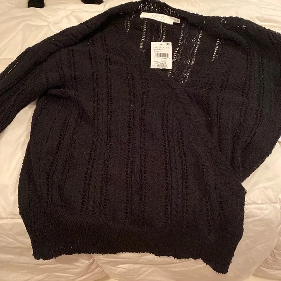Black sweater from Nordstrom to go over a cute undershirt